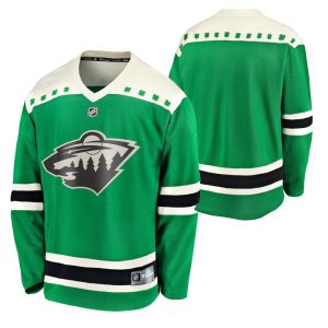 Herren Minnesota Wild Eishockey Trikot 2021 St Patricks Day Grün Breakaway Men